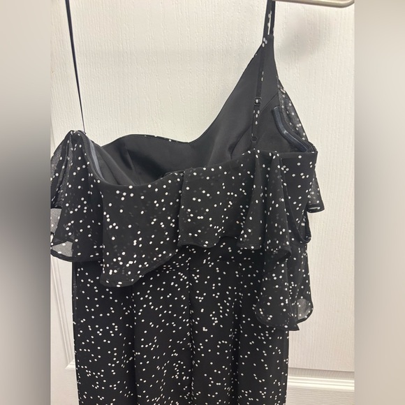 Keepsake Embrace Me Black Polka Dot One-Shoulder Maxi Dress - Picture 10 of 12